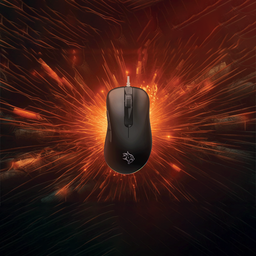 {PDX318-BK} Porodo Gaming BlackHawk 8D Wired Gaming Mouse PWM3389 Sensor with TTC Switch - Black