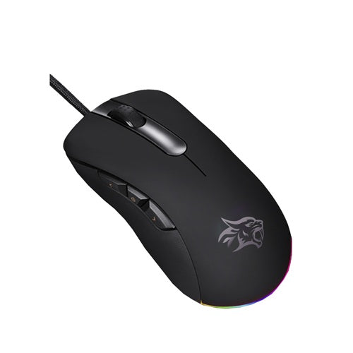 {PDX318-BK} Porodo Gaming BlackHawk 8D Wired Gaming Mouse PWM3389 Sensor with TTC Switch - Black
