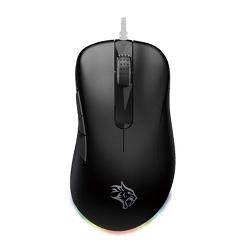 {PDX318-BK} Porodo Gaming BlackHawk 8D Wired Gaming Mouse PWM3389 Sensor with TTC Switch - Black